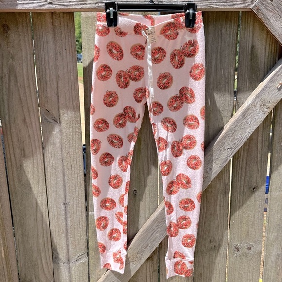 Pink for Victoria’s Secret Pink Donut Print Pull On Drawstring Sleep Pants NWT - Picture 1 of 8